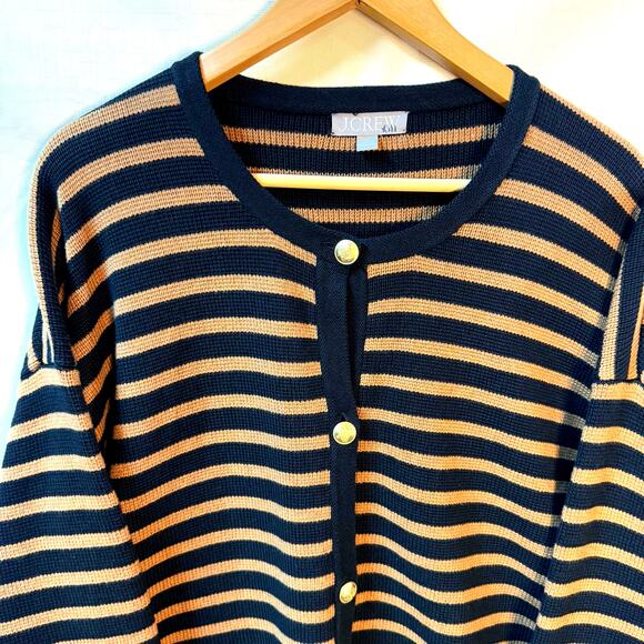 EUC J. CREW Emilie Sweater Lady Jacket Size 3X Stripe Elegant Classic Preppy - Picture 2 of 11